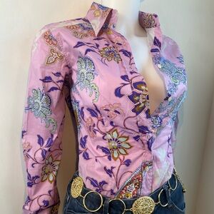 ETRO multicolor paisley cotton blouse